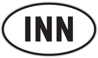 INN - 3 Letter Initials Oval Sticker