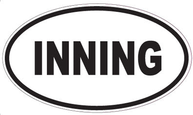 INNING - Oval Sticker