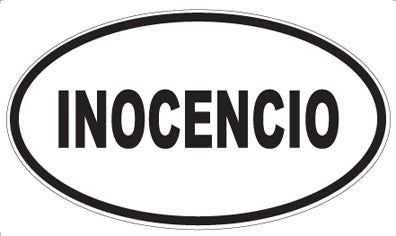 INOCENCIO - Oval Sticker