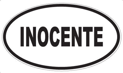 INOCENTE - Oval Magnet