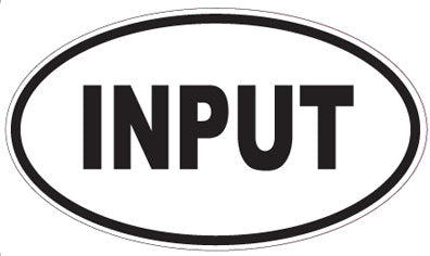 INPUT - Oval Sticker
