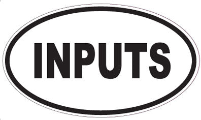 INPUTS - Oval Sticker