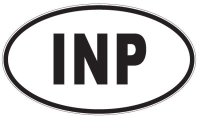 INP - 3 Letter Initials Oval Magnet