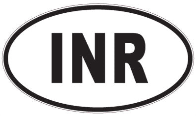 INR - 3 Letter Initials Oval Sticker