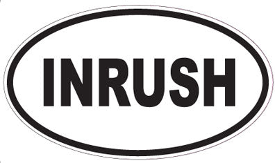 INRUSH - Oval Sticker