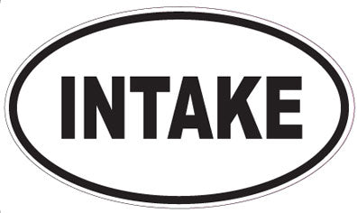 INTAKE - Oval Sticker