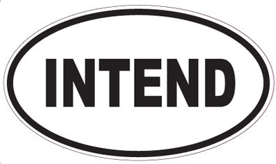 INTEND - Oval Sticker