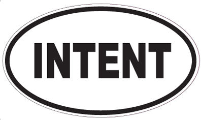 INTENT - Oval Sticker