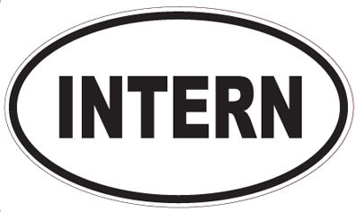 INTERN - Oval Sticker