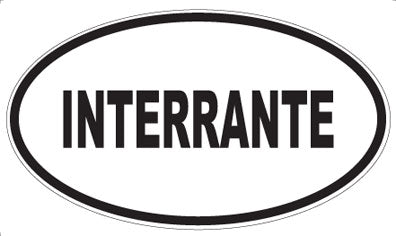 INTERRANTE - Oval Magnet
