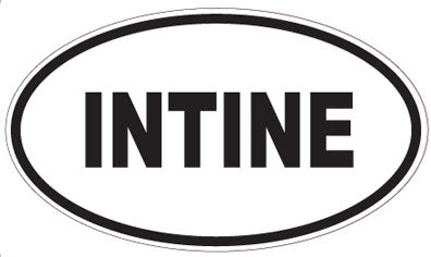 INTINE - Oval Sticker