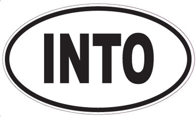 INTO - Oval Sticker