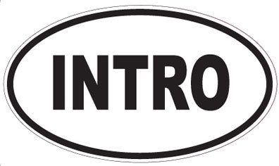 INTRO - Oval Sticker