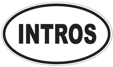 INTROS - Oval Sticker