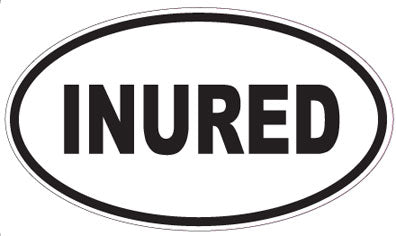 INURED - Oval Sticker