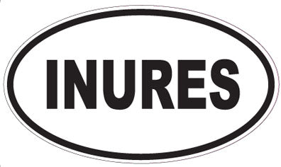 INURES - Oval Sticker