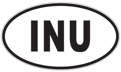 INU - 3 Letter Initials Oval Magnet