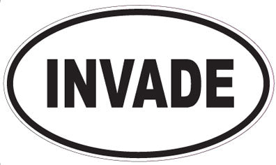 INVADE - Oval Sticker