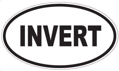 INVERT - Oval Sticker