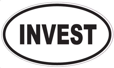 INVEST - Oval Sticker