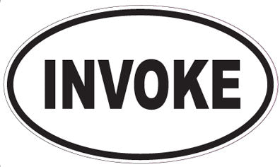 INVOKE - Oval Sticker