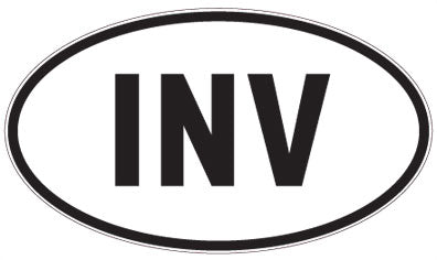 INV - 3 Letter Initials Oval Magnet