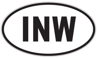 INW - 3 Letter Initials Oval Magnet