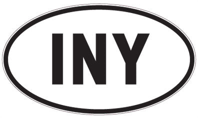 INY - 3 Letter Initials Oval Magnet
