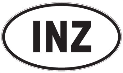 INZ - 3 Letter Initials Oval Magnet