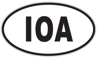 IOA - 3 Letter Initials Oval Magnet