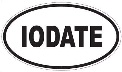 IODATE - Oval Sticker