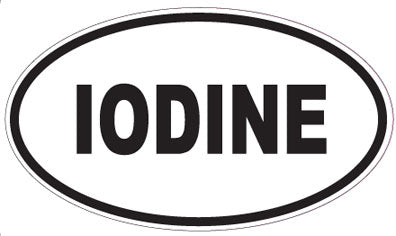 IODINE - Oval Sticker