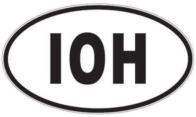 IOH - 3 Letter Initials Oval Magnet