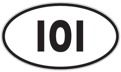 IOI - 3 Letter Initials Oval Sticker