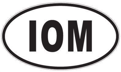 IOM - 3 Letter Initials Oval Magnet