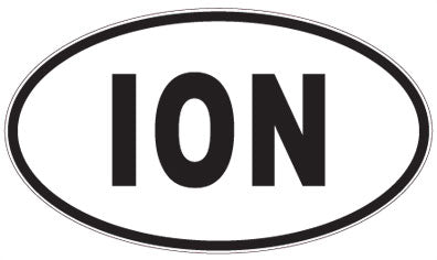 ION - 3 Letter Initials Oval Sticker