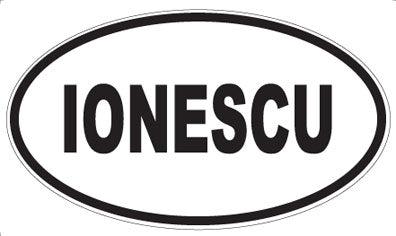 IONESCU - Oval Sticker