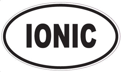 IONIC - Oval Sticker