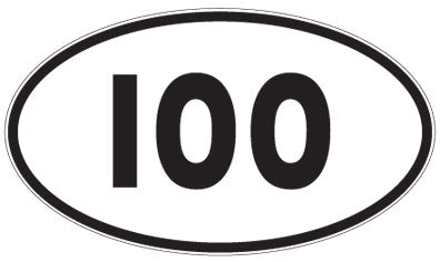 IOO - 3 Letter Initials Oval Sticker