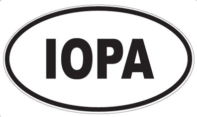 IOPA - Oval Sticker