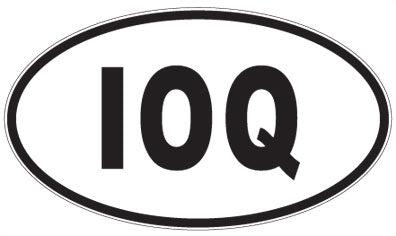 IOQ - 3 Letter Initials Oval Magnet