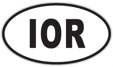 IOR - 3 Letter Initials Oval Sticker