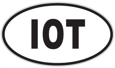 IOT - 3 Letter Initials Oval Sticker