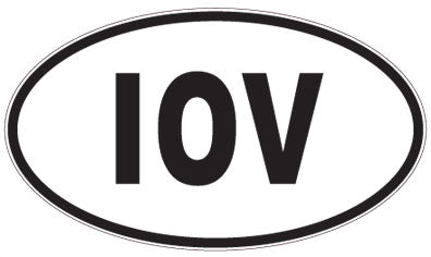 IOV - 3 Letter Initials Oval Sticker