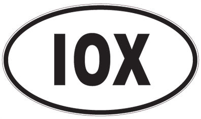 IOX - 3 Letter Initials Oval Sticker