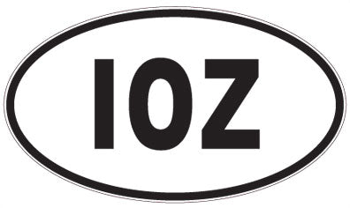 IOZ - 3 Letter Initials Oval Sticker