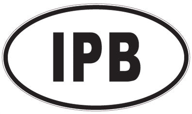 IPB - 3 Letter Initials Oval Sticker