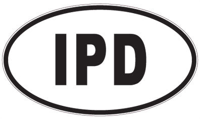 IPD - 3 Letter Initials Oval Magnet