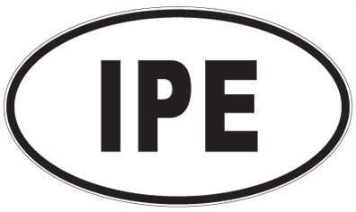 IPE - 3 Letter Initials Oval Magnet