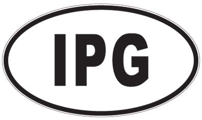 IPG - 3 Letter Initials Oval Sticker